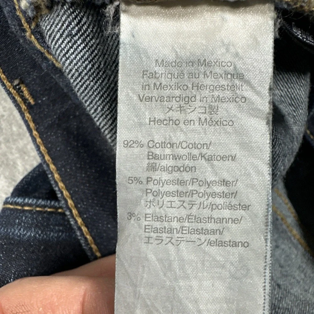 Madewell Men's Slim Fit Dark Wash Jeans Size 32x34 Fade Whiskering Stretch J9527